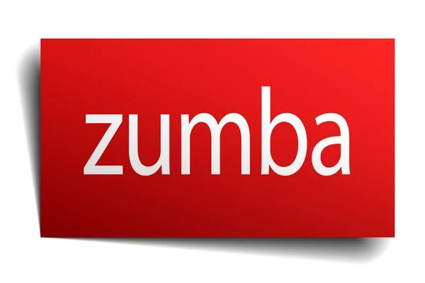 Signo de papel rojo zumba sobre fondo blanco — Vector de stock