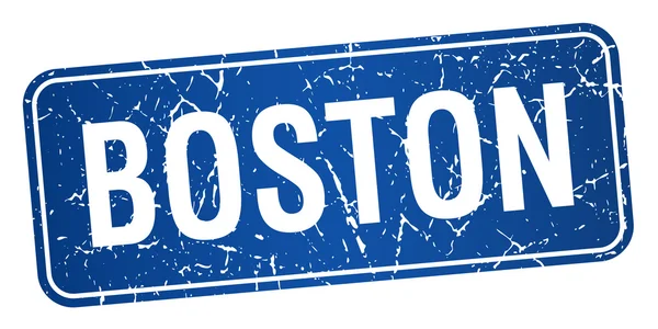 Boston modrá známka izolovaných na bílém pozadí — Stockový vektor