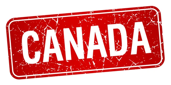Canada rode stempel geïsoleerd op witte achtergrond — Stockvector
