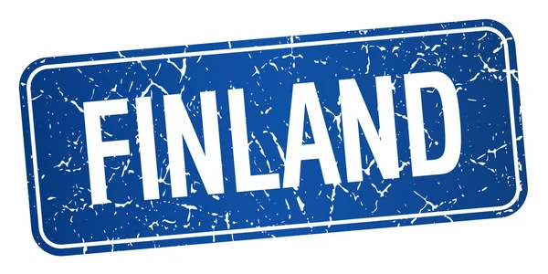 Finsko modrá známka izolovaných na bílém pozadí — Stockový vektor