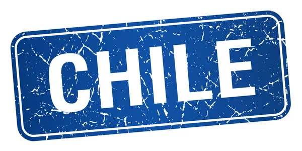 Chile niebieski znaczek na białym tle — Wektor stockowy