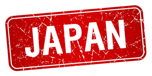 Giappone timbro rosso isolato su sfondo bianco — Vettoriale Stock