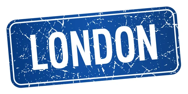 Timbre bleu Londres isolé sur fond blanc — Image vectorielle