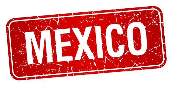 Meksyk czerwony znaczek na białym tle — Wektor stockowy