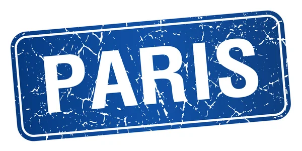 Timbre Paris bleu isolé sur fond blanc — Image vectorielle