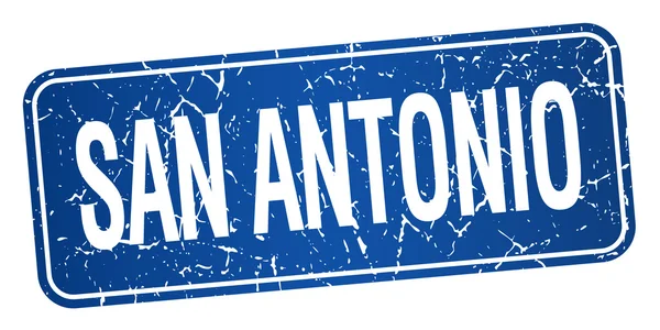 Timbre bleu San Antonio isolé sur fond blanc — Image vectorielle
