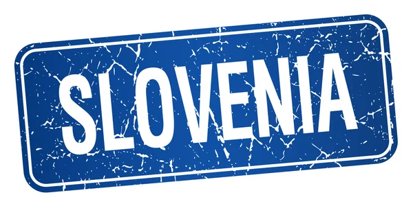 Словенія синій штамп ізольовані на білому тлі — стоковий вектор