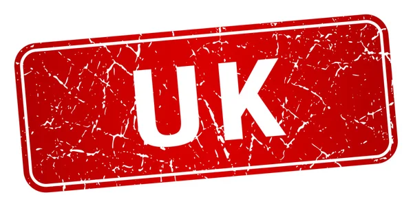Verenigd Koninkrijk rode stempel geïsoleerd op witte achtergrond — Stockvector