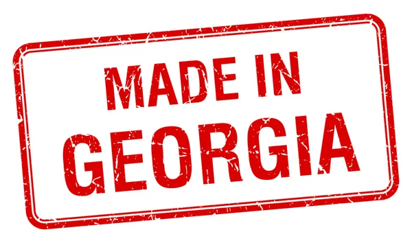 Gjort i Georgien Röda torget isolerade stämpel — Stock vektor