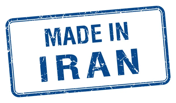 イランの青い正方形孤立したスタンプは、 — ストックベクタ