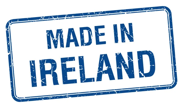 在爱尔兰蓝色方形孤立邮票 — 图库矢量图片