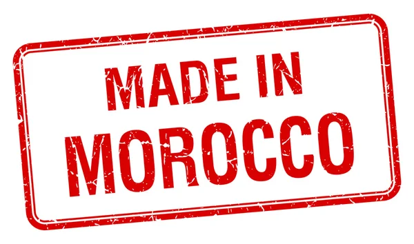 在摩洛哥红场孤立邮票 — 图库矢量图片