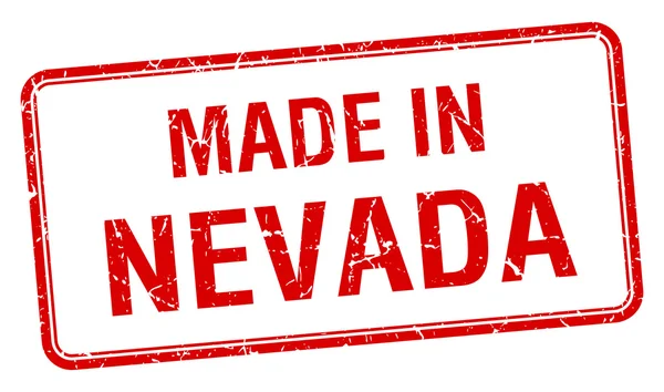 Gemaakt in Nevada Rode plein geïsoleerde stempel — Stockvector