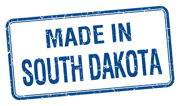 Made in South Dakota blue square isolated stamp — Stock Vector