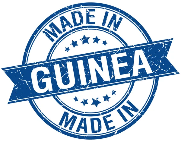 ギニア製スタンプ ラウンド ブルー — ストックベクタ