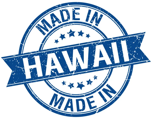 Feito no Havaí azul redondo carimbo vintage — Vetor de Stock
