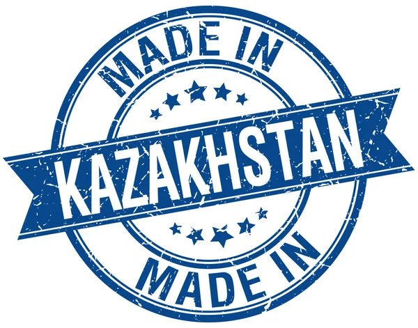 Kazakistan'da vintage damga mavi yaptım — Stok Vektör