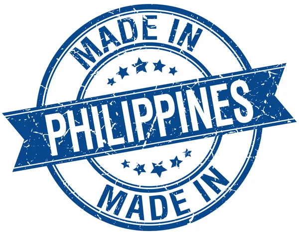 Ve Filipínách modré kulaté razítko vintage — Stockový vektor