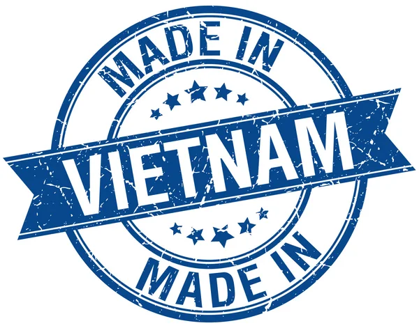 Vietnam'da vintage damga mavi yaptım — Stok Vektör