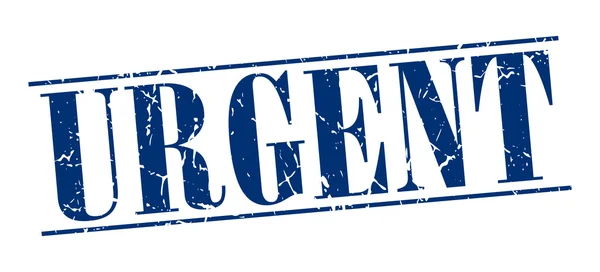 Urgent bleu grunge timbre vintage isolé sur fond blanc — Image vectorielle