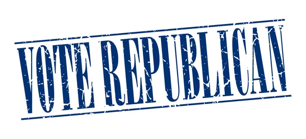 Vote républicain bleu grunge vintage timbre isolé sur fond blanc — Image vectorielle