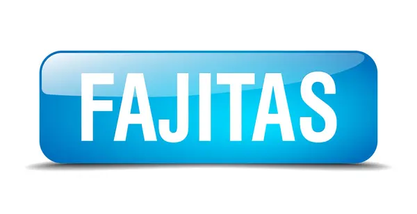 Fajitas blue square 3d realistic isolated web button — Wektor stockowy