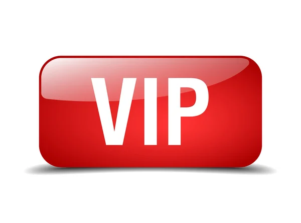 Vip red square 3D realistische isolierte Web-Taste — Stockvektor