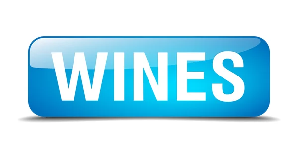 Wines blue square 3d realistic isolated web button — ストックベクタ