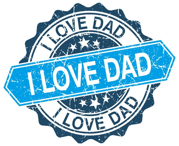 Miłości Ojciec niebieski okrągły znaczek ilustracja na białym — Wektor stockowy