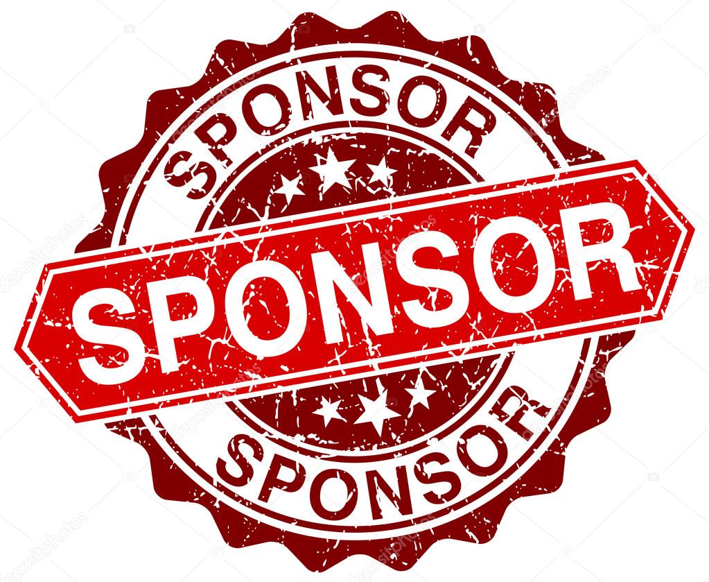 Sponsor red round grunge stamp on white — Stock Vector © Aquir014b