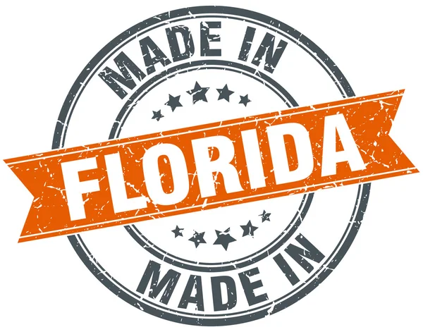 Florida oranje grunge lint stempel op wit — Stockvector