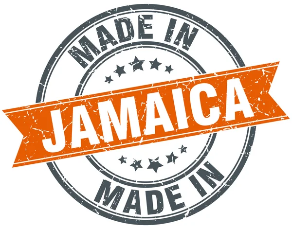 Jamaica oranje grunge lint stempel op wit — Stockvector