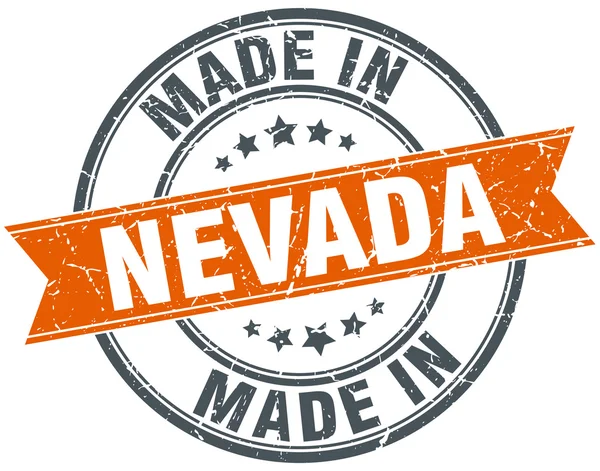 Nevada turuncu grunge şerit damgası beyaz — Stok Vektör