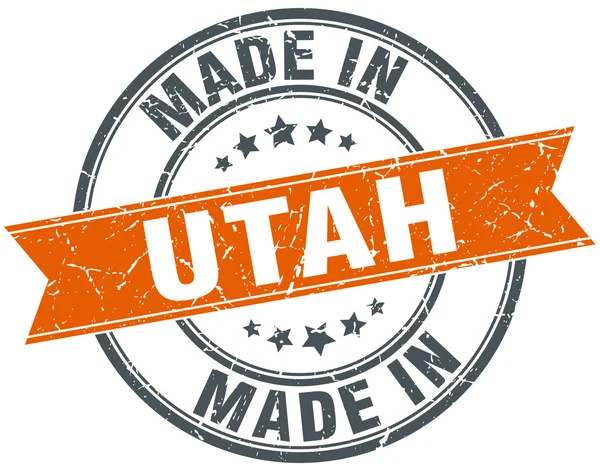 Utah oranje grunge lint stempel op wit — Stockvector