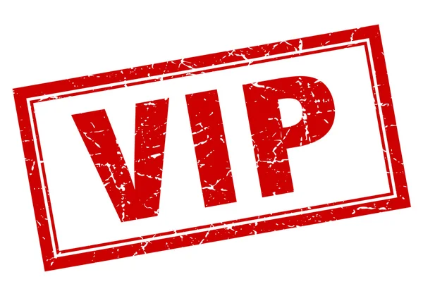 VIP-Rode plein grunge stempel op wit — Stockvector