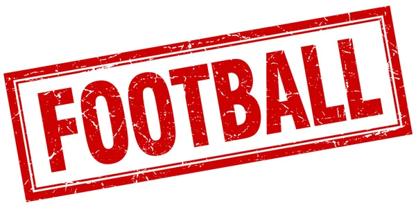 Fotbal Rudé náměstí grunge razítko na bílém pozadí — Stockový vektor