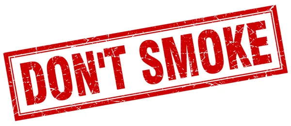 白地に赤の広場グランジ スタンプは喫煙しません。 — ストックベクタ