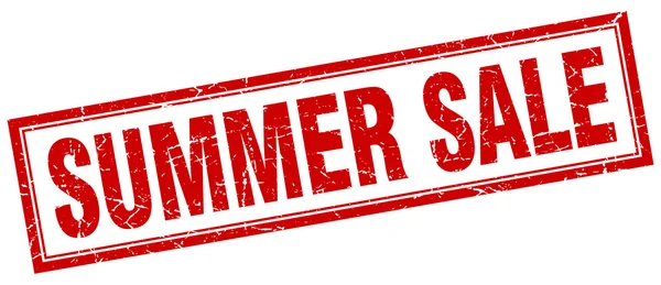 Lato sprzedaż plac czerwony ilustracja pieczęć na białym — Wektor stockowy
