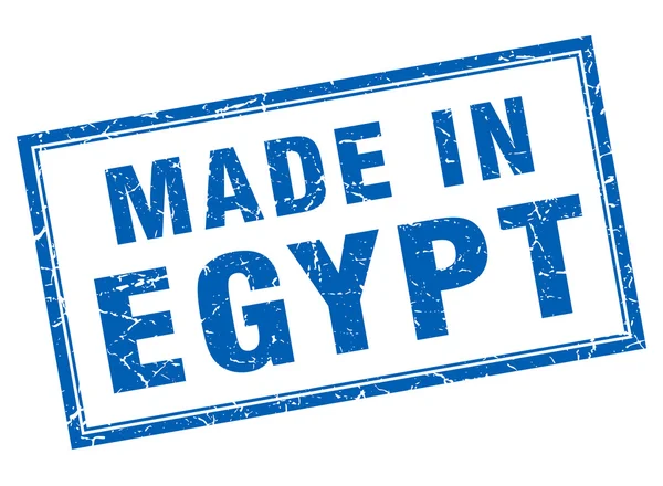 Egypte blauwe vierkante grunge gemaakt in stempel — Stockvector