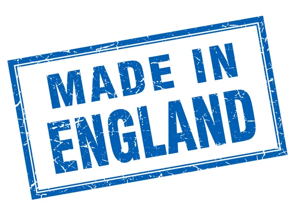 Engeland blauwe vierkante grunge gemaakt in stempel — Stockvector