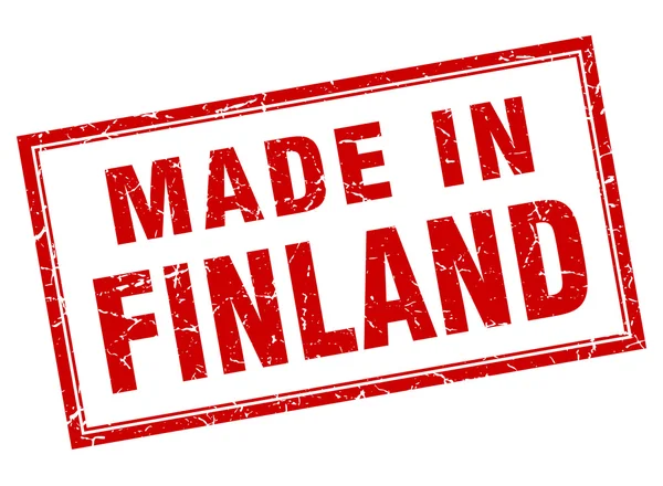 Finland Rode plein grunge gemaakt in stempel — Stockvector