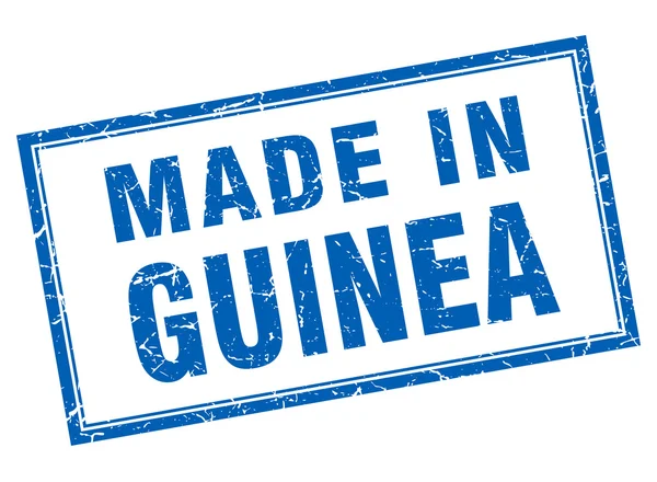 Gwinea niebieski nieczysty kwadrat w stempel — Wektor stockowy