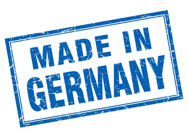 Germany blue square grunge made in stamp — Stock Vector