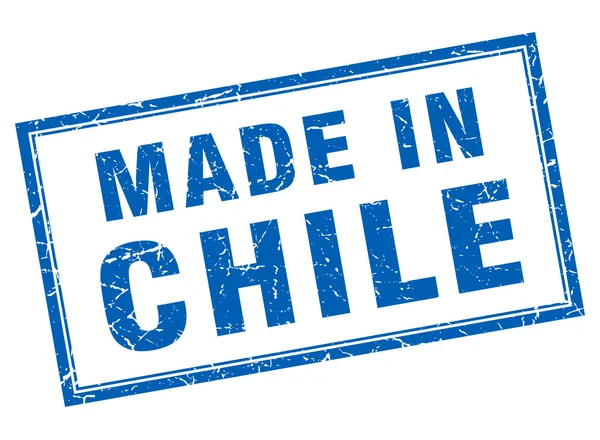 Chile niebieski nieczysty kwadrat w stempel — Wektor stockowy