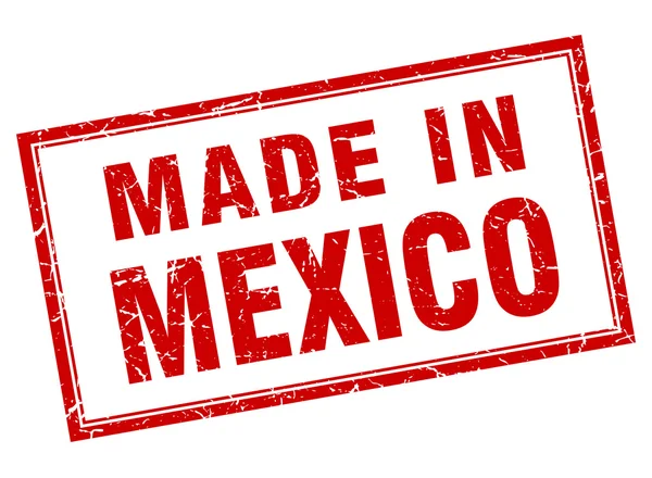 Mexico Rode plein grunge gemaakt in stempel — Stockvector