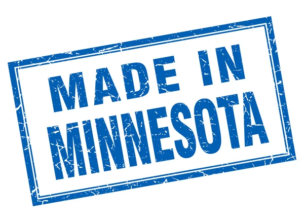 Minnesota grunge quadrado azul feito em selo — Vetor de Stock