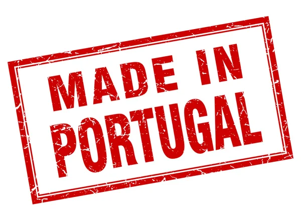 Portugal Rode plein grunge gemaakt in stempel — Stockvector