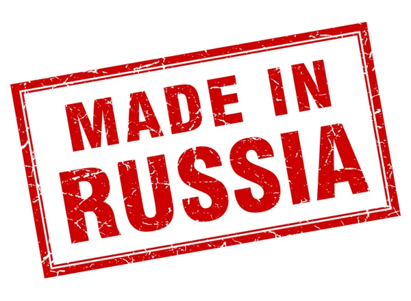 Rosja plac czerwony ilustracja w stempel — Wektor stockowy