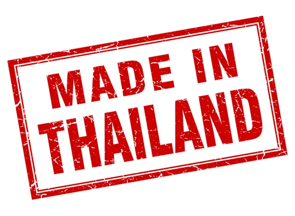 Thailand rood vierkantje grunge gemaakt in stempel — Stockvector