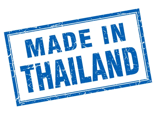 Thailand blauwe vierkante grunge gemaakt in stempel — Stockvector